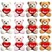 LaRandom 12 Pcs Valentines Day Bear Stuffed Animals Bulk 10 Inch Valentines Day Bear Plush Toy Valentines Gifts for Kids Adults Girlfriend Wedding Anniversary Birthday Bridal Shower Party Favor - Image 2