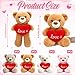 LaRandom 12 Pcs Valentines Day Bear Stuffed Animals Bulk 10 Inch Valentines Day Bear Plush Toy Valentines Gifts for Kids Adults Girlfriend Wedding Anniversary Birthday Bridal Shower Party Favor - Image 4