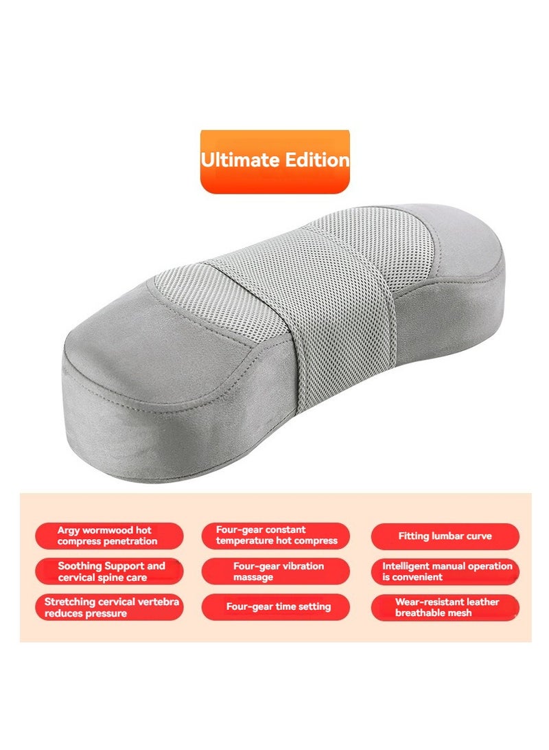 إسكدنيا وسادة تدليك العلاج الحراري بالاهتزاز، وسادة تدليك عنق الرحم، وسادة تدليك كهربائية قطنية، وسادة نوم بطيئة الارتداد - Image 5