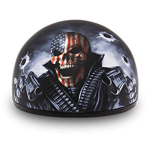 Daytona HELMETS Motorcycle Half Helmet Skull Cap- Come Get 'Em 100% DOT Approved - Image 4