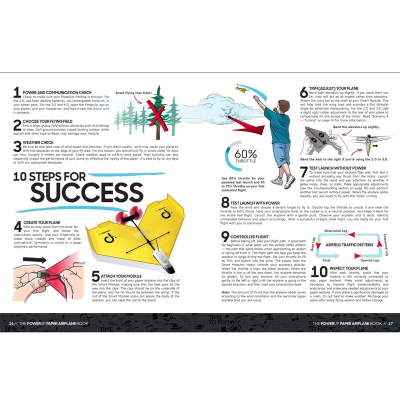 PowerUp POWERUP Paper Airplane Book: The Ultimate Paper Airplane Guide- Designed for POWERUP 2.0 & 4.0 Powered Paper Planes-10 Innovative Designs with Video Instructions-For Kids, Hobbyists, & STEM Educators  - Image 5