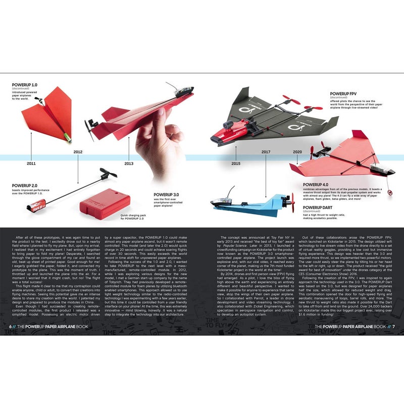 PowerUp POWERUP Paper Airplane Book: The Ultimate Paper Airplane Guide- Designed for POWERUP 2.0 & 4.0 Powered Paper Planes-10 Innovative Designs with Video Instructions-For Kids, Hobbyists, & STEM Educators  - Image 4