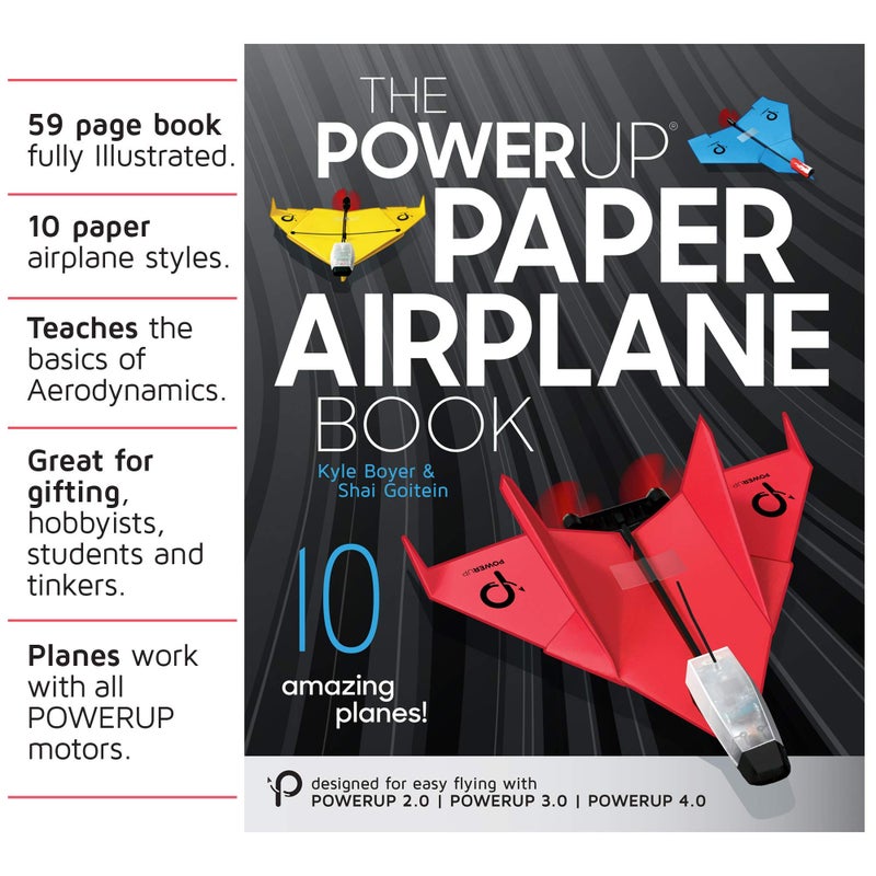 PowerUp POWERUP Paper Airplane Book: The Ultimate Paper Airplane Guide- Designed for POWERUP 2.0 & 4.0 Powered Paper Planes-10 Innovative Designs with Video Instructions-For Kids, Hobbyists, & STEM Educators  - Image 2