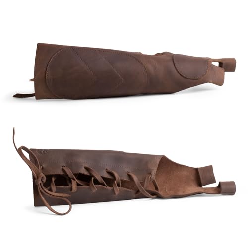 Valhalla Gear Leather Archery Arm Guard for Men, Women & Youth, Protective Bracer, Full Grain Leather Forearm Protection, Wrist Arm Bracer for Archers, Durable Bow Archery Sleeve Arm Guards (Bourbon Brown) - Image 2