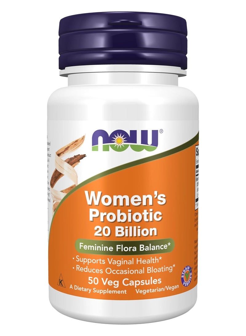 NOW Women's Probiotic 20 Billion, 50 Veggie Caps