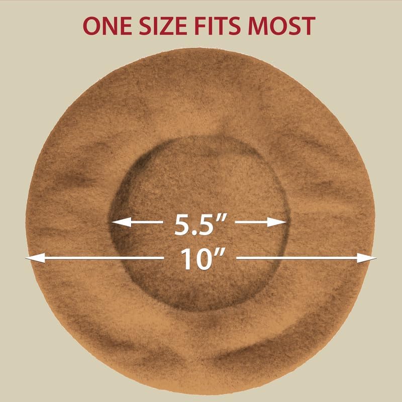 KANGAROO Vintage French Beret - Unisex Wool Hat for Men & Women, Cosplay, Costume Party, Parisian Fashion Accessory - Image 3