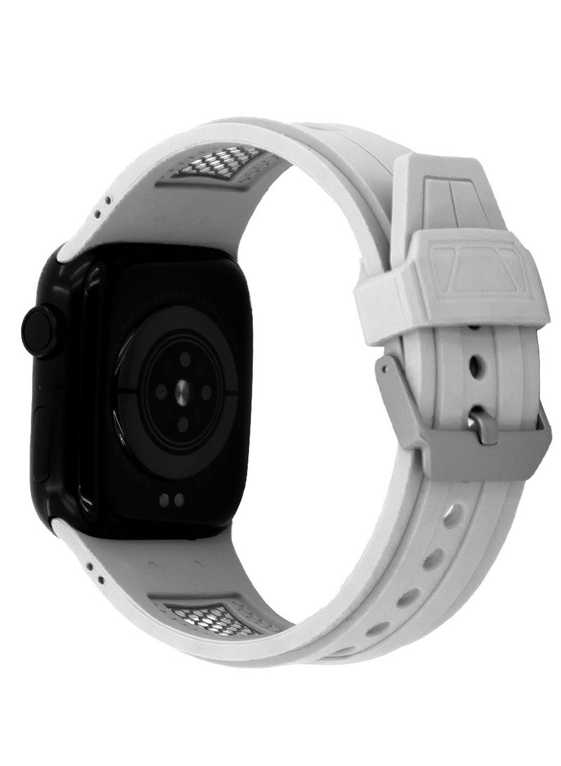 MOCOM 49mm Watch Straps Silicone Rubber For Apple Watch Mocom Grey - Image 2