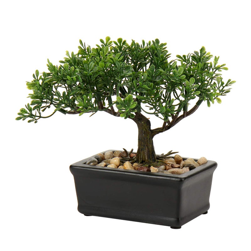 Briful Artificial Bonsai Tree Juniper Faux Plants Indoor Small Fake Plants Decor with Ceramic Pots for Home Table Office Desk Bathroom Shelf Bedroom Living Room Farmhouse Decorations - Image 1