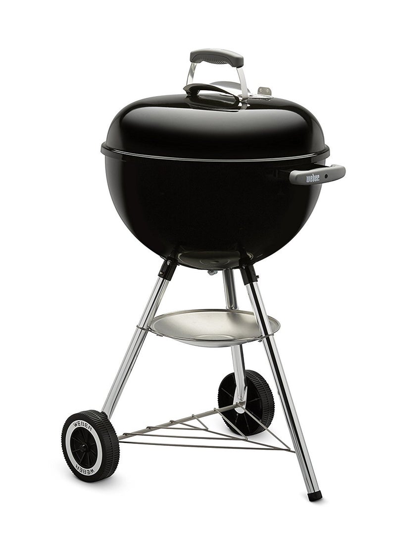 Weber Original Kettle Charcoal Grill, 18-Inch, Black â€“ Classic Outdoor BBQ Grill with Oneâ€‘Touchâ„¢ Cleaning System & Precise Temperature Control Dampers - Image 1