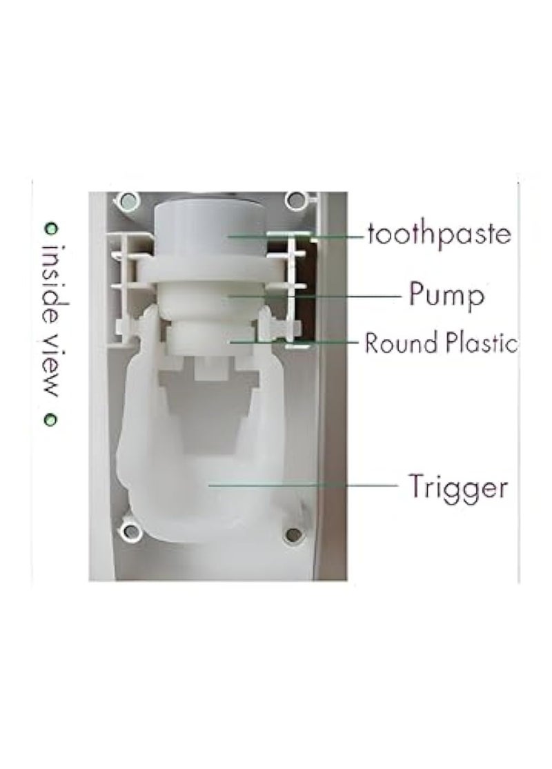 Toothpaste Dispenser - Automatic Multi-Function Bathroom Organizer with Toothbrush Holders and Compact Storage Solution for Modern Bathroom Spaces - Image 4