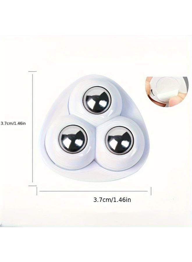 8 Pcs Black Self Adhesive Ball Caster Wheels 360 Rotating Sticky Swivel Pulley For Furniture - Image 3