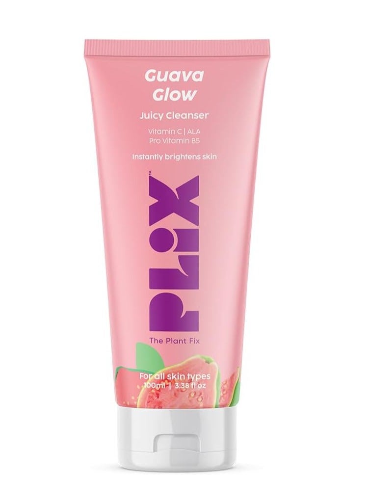 PLIX THE PLANT FIX Vitamin C Guava Juicy FaceWash (100 ml) Cleanser For Skin Brightening, With Pro Vitamin B5 For Moisturization & Alpha Lipoic Acid For Glowing Skin For Women & Men - Image 1