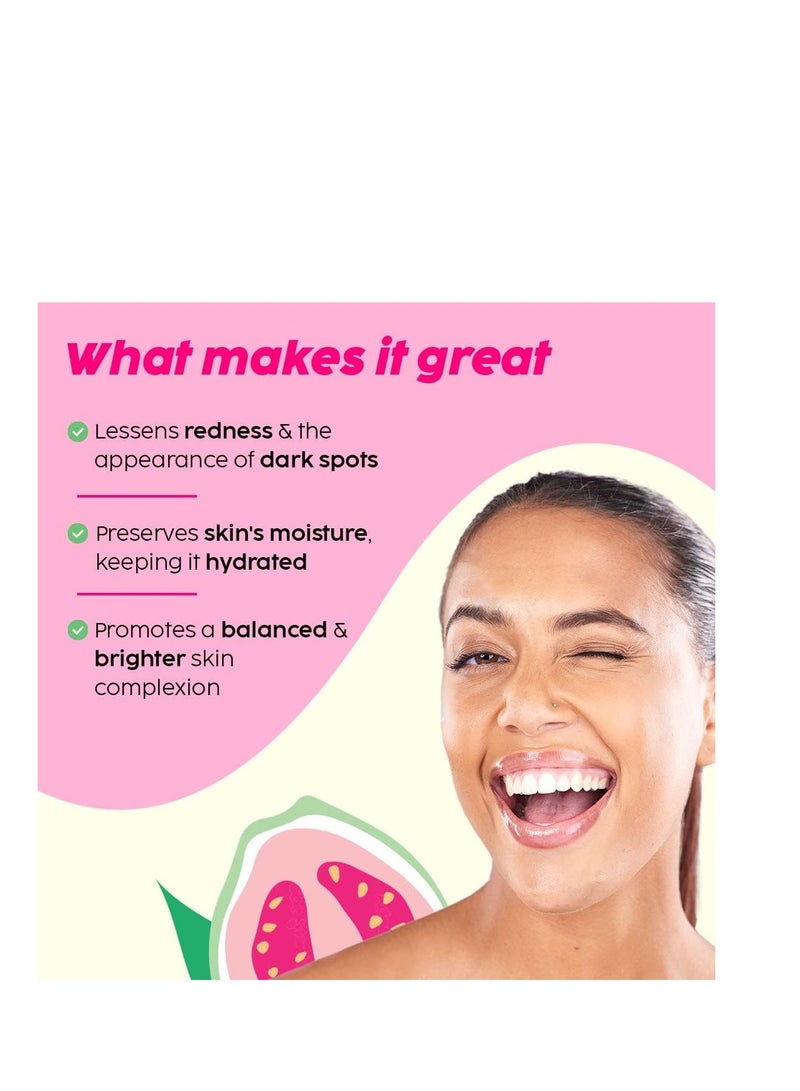 PLIX THE PLANT FIX Vitamin C Guava Juicy FaceWash (100 ml) Cleanser For Skin Brightening, With Pro Vitamin B5 For Moisturization & Alpha Lipoic Acid For Glowing Skin For Women & Men - Image 4
