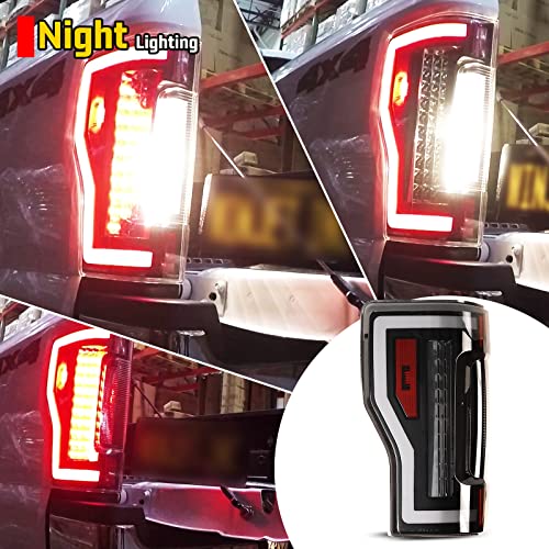 AUTOFREE LED Tail Lights Compatible with 2017-2019 FORD F250 F350 F450 (Super Duty) Sequential Turning Light & DRL Tail Lamps Replacement Assembly 1 Pair (Black Housing/Smoke Lens) - Image 5