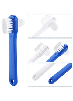 Patelai 6 Pack Portable Denture Brushes - Dual Head T-Shaped Toothbrush for Denture Care, False Teeth & Clear Braces  - Image 3