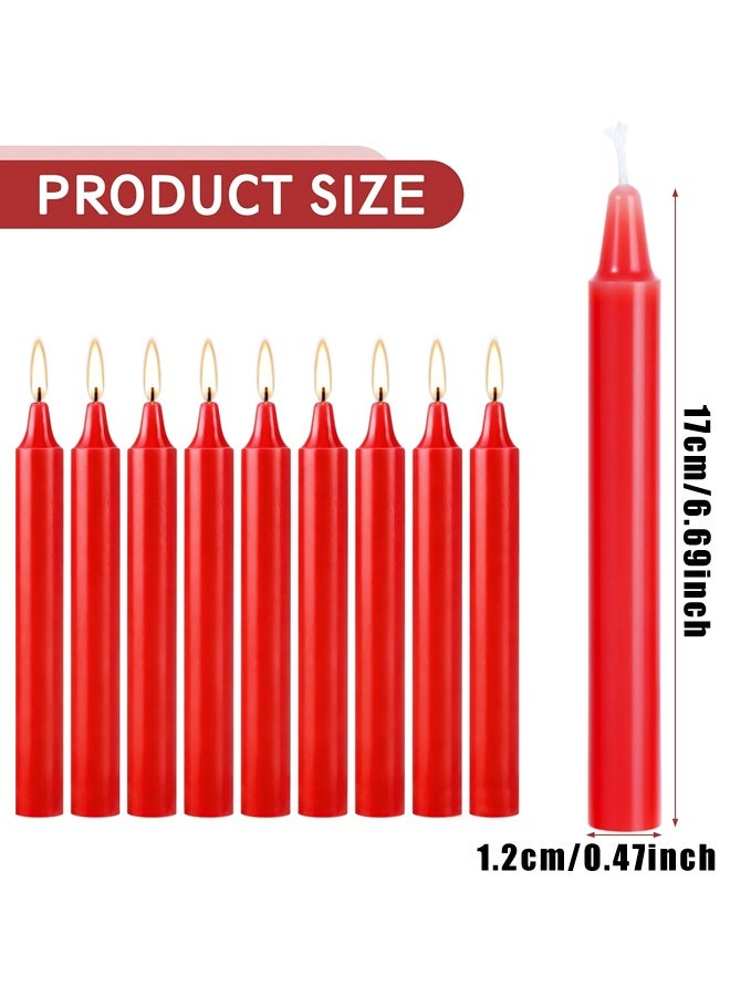 10 Red Candles – for Household, Wedding, Birthdays, Party and Home Décor Candlesticks - Image 2