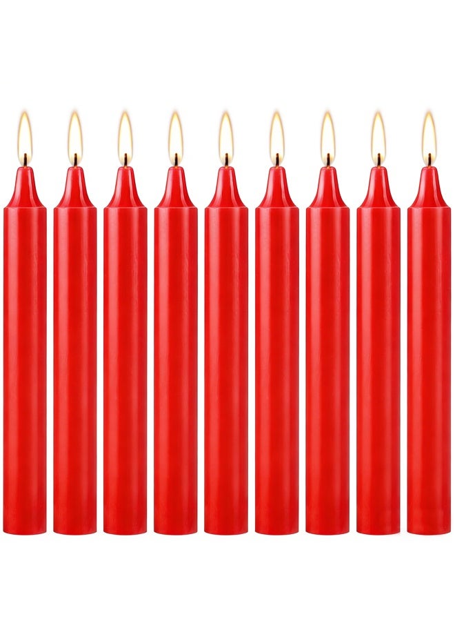 10 Red Candles – for Household, Wedding, Birthdays, Party and Home Décor Candlesticks - Image 1