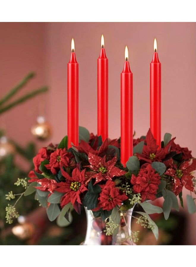 10 Red Candles – for Household, Wedding, Birthdays, Party and Home Décor Candlesticks - Image 4