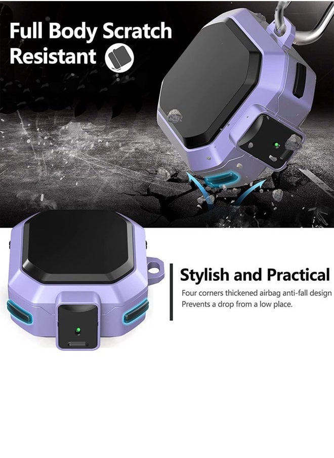 Generic - Compatible with Samsung Galaxy Buds 2 Pro Case 2022 /Galaxy Buds 2 Case 2021/Galaxy Buds Pro Case 2021/Galaxy Buds Live Case 2020 /In-Ear Shockproof Case with Carabiner and Safety Lock - Image 1