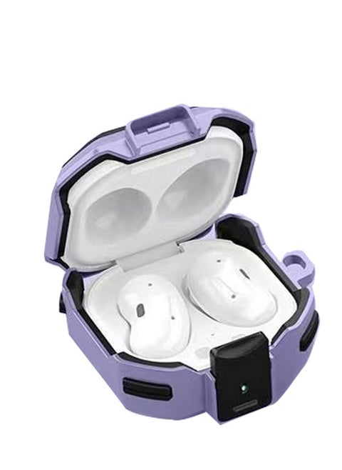 Compatible with Samsung Galaxy Buds 2 Pro Case 2022 /Galaxy Buds 2 Case 2021/Galaxy Buds Pro Case 2021/Galaxy Buds Live Case 2020 /In-Ear Shockproof Case with Carabiner and Safety Lock