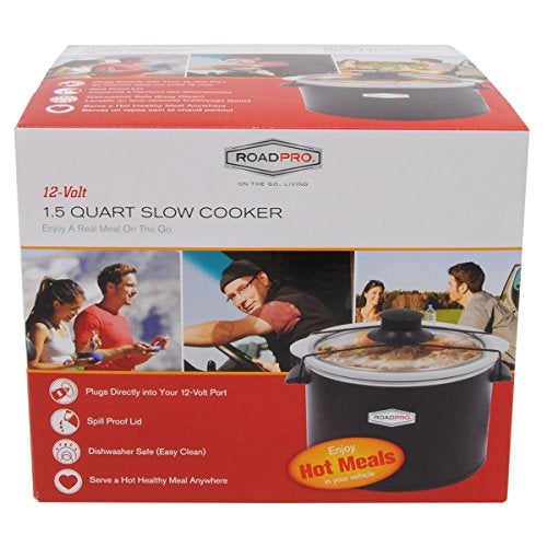 RoadPro-RPSL-350 Quart Slow Cooker, Auto Travel, 12V, White, 1.5 Quart - Image 5