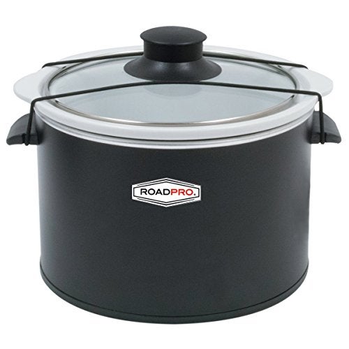 RoadPro-RPSL-350 Quart Slow Cooker, Auto Travel, 12V, White, 1.5 Quart - Image 1