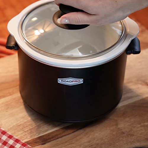 RoadPro-RPSL-350 Quart Slow Cooker, Auto Travel, 12V, White, 1.5 Quart - Image 2