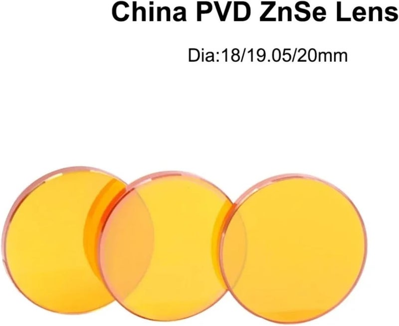 عدسة تركيز من نوع CVD ZnSe، عدسة تركيز من نوع PVD CO2 ZnSe، قطر 18 مم، 19.05 مم، 20 مم، FL38.1، 50.8، 63.5، 101.6، 127 مم، مناسبة لآلات النقش والقطع بالليزر (12 مم، 50.8 مم) - Image 2
