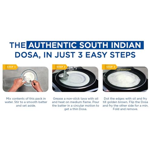 Gits Instant Rice Dosa Breakfast Mix, Makes 40 Dosas, Pure Veg, South Indian Breakfast Mix, 1Kg - Image 2