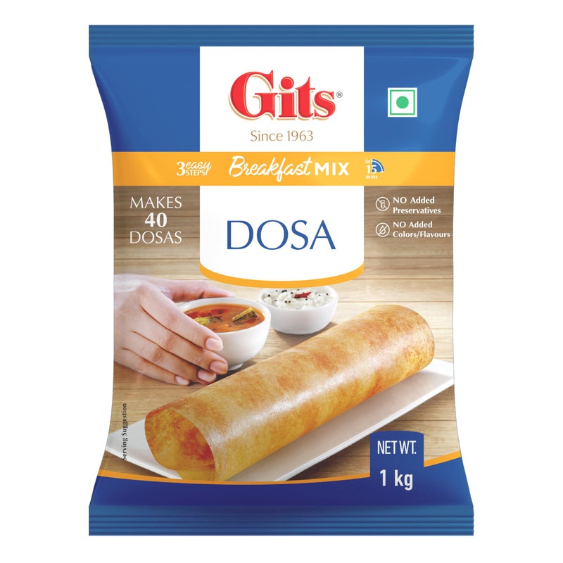 Gits Instant Rice Dosa Breakfast Mix, Makes 40 Dosas, Pure Veg, South Indian Breakfast Mix, 1Kg - Image 5