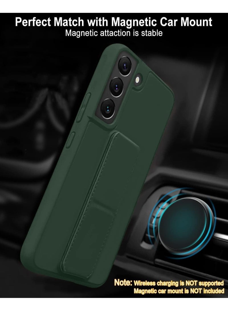 Samsung Galaxy S25 FE Back Stand Case Magnetic Car Holder Soft Silicone Horizontal & Vertical Kickstand Cover Wrist Strap Full protection Case for Samsung Galaxy S25 FE - Image 2