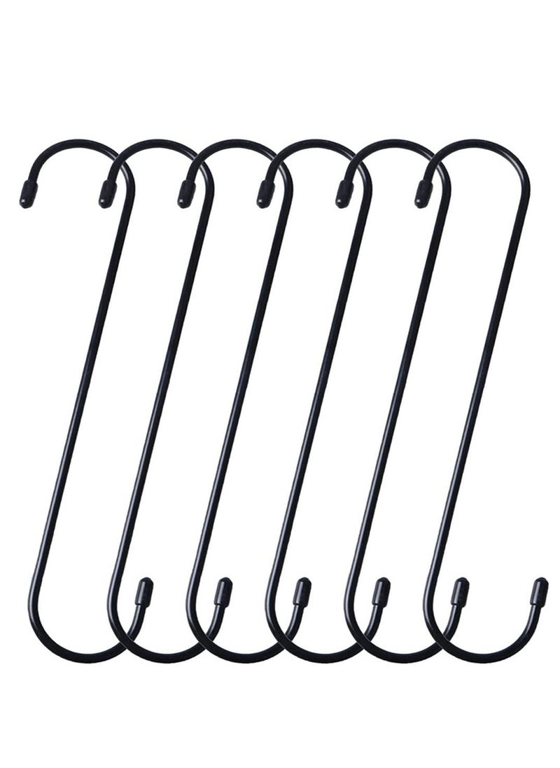 Excefore - 6 Pack Large S Hooks, Non Slip Heavy Duty S Hooks, Suitable for Tree Branch, Utensils, Patio, Flower Basket, Garden Tools - Image 1