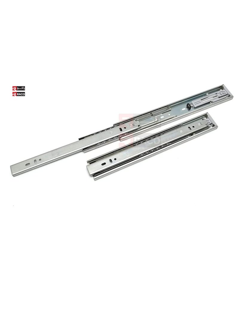 RACO Sliding Drawer Rail 1 Pair Full Extension Track Rail for Cabinets Dresser Wardrobe Kitchen Trash (22 INCH, Push Type) - Image 2