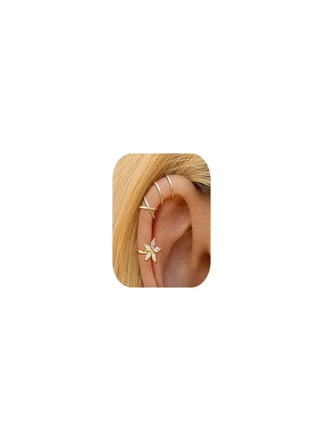 Novearring أقراط أذن نسائية بدون ثقب، أقراط غضروفية بدون ثقب، هدية مثالية للبالغين، هدية رائعة لعيد الميلاد 2025، صغيرة، فضية، نحاسية، بدون أحجار كريمة - Image 1