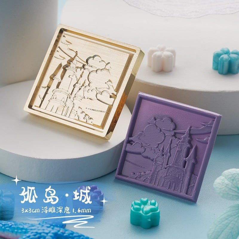 Original Fire Paint Seal Isolated Island Whale Series Diy Hand Account Manual Seal Greeting Card Invitation Card Fire Paint Seal - Image 1