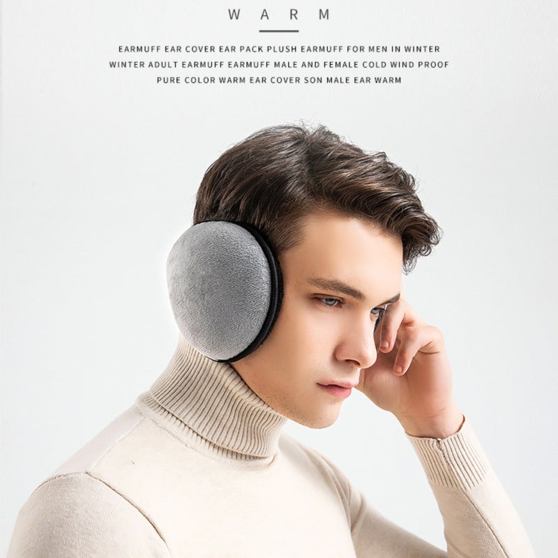 Winter Ear Muffs for Men Women Earmuffs Fleece Behind Head Ear Warmers for Cold Weather 1/2 Pack - Image 4