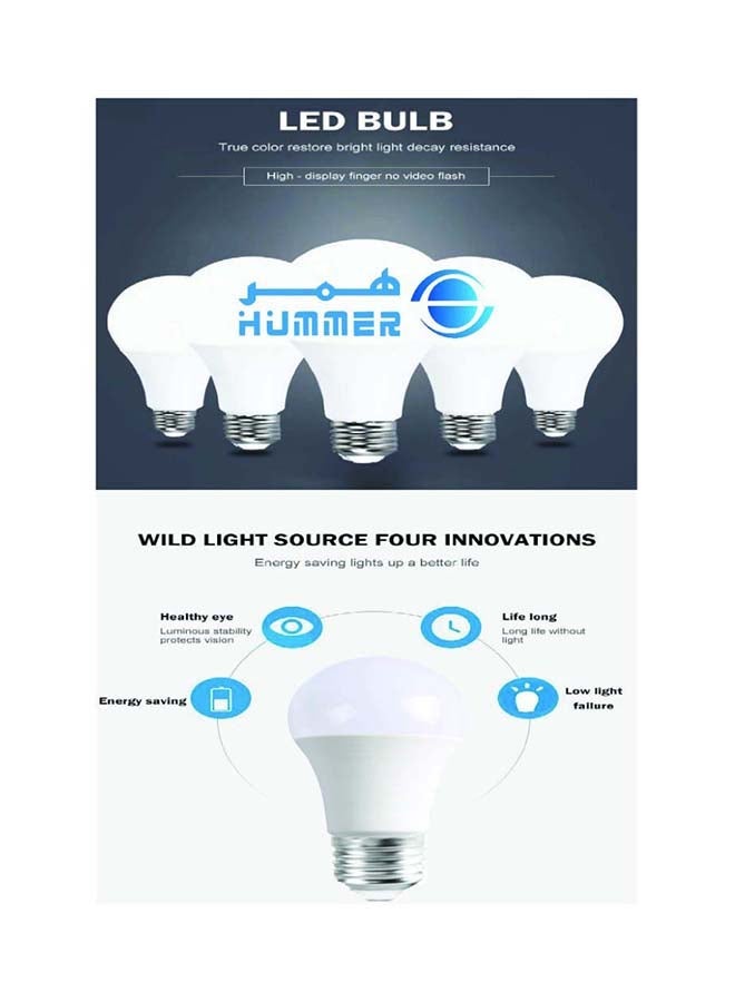 HUMMER | LED Light Bulb | 24W | E27 | 6500K Cool White | 10 cm | For Home and Commercial Lighting | Energy-Saving Lamp - Image 3
