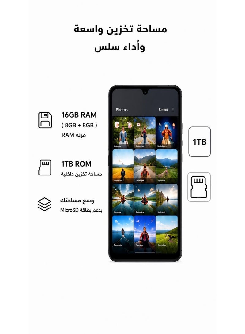  تكنو سكاي هاتف ذكي تكنو سكاي S26 ultra 5G  ثنائي الشريحة بطارية 6000mAh أسود الدفع الاكتروني (NFC) - Image 3