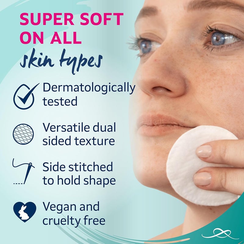 Lil-Lets Organic Cotton Wool Round Pads - 100% Pure Cotton, Soft and Absorbent, Dermatologically Tested, Pack of 100 - Image 3