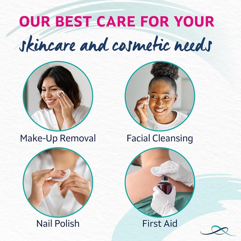 Lil-Lets Organic Cotton Wool Round Pads - 100% Pure Cotton, Soft and Absorbent, Dermatologically Tested, Pack of 100 - Image 4