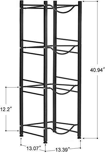 LIANTRAL Water Cooler Jug Rack, 4-Tier Heavy Duty Water Bottle Holder Storage Rack for 5 Gallon Water Dispenser, 5 Gallon Water bottle Holder, 5 Gallon Water Jug Holder - Image 4