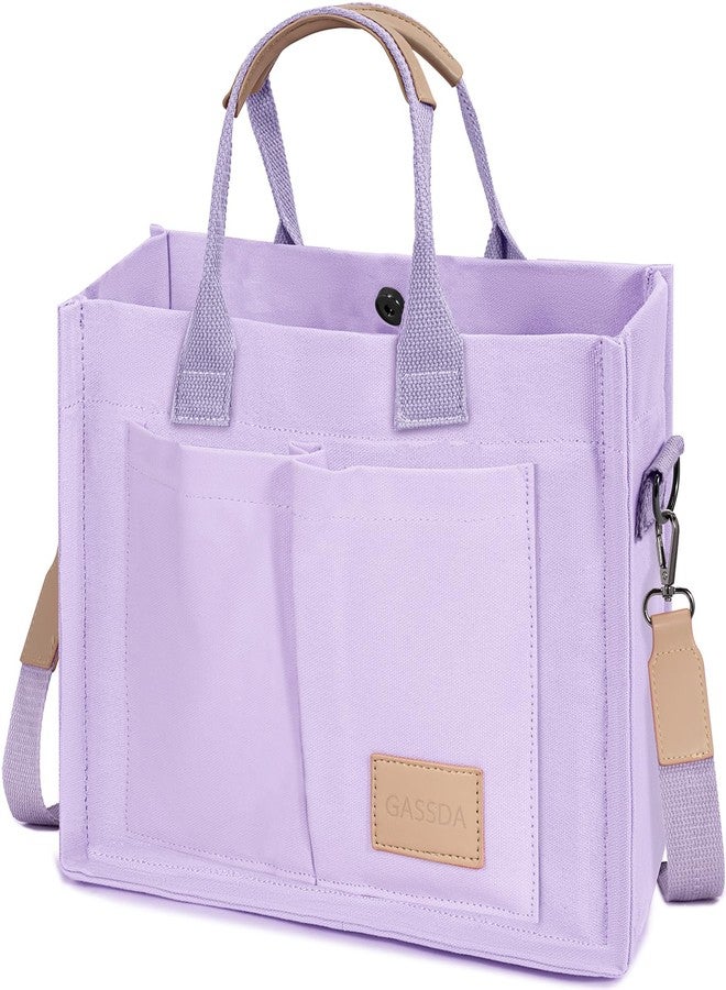 GASSDA Tote Bags for Women Canvas Tote Purse Crossbody Bags with Pockets Top Handle Shoulder Handbags Satchel Bags for Work - Image 1