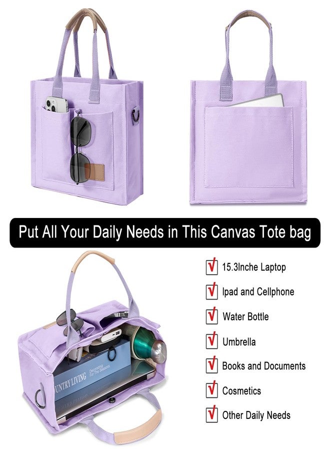 GASSDA Tote Bags for Women Canvas Tote Purse Crossbody Bags with Pockets Top Handle Shoulder Handbags Satchel Bags for Work - Image 4