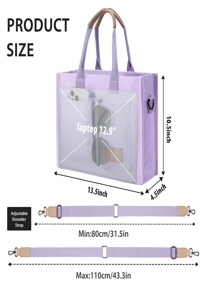GASSDA Tote Bags for Women Canvas Tote Purse Crossbody Bags with Pockets Top Handle Shoulder Handbags Satchel Bags for Work - Image 3
