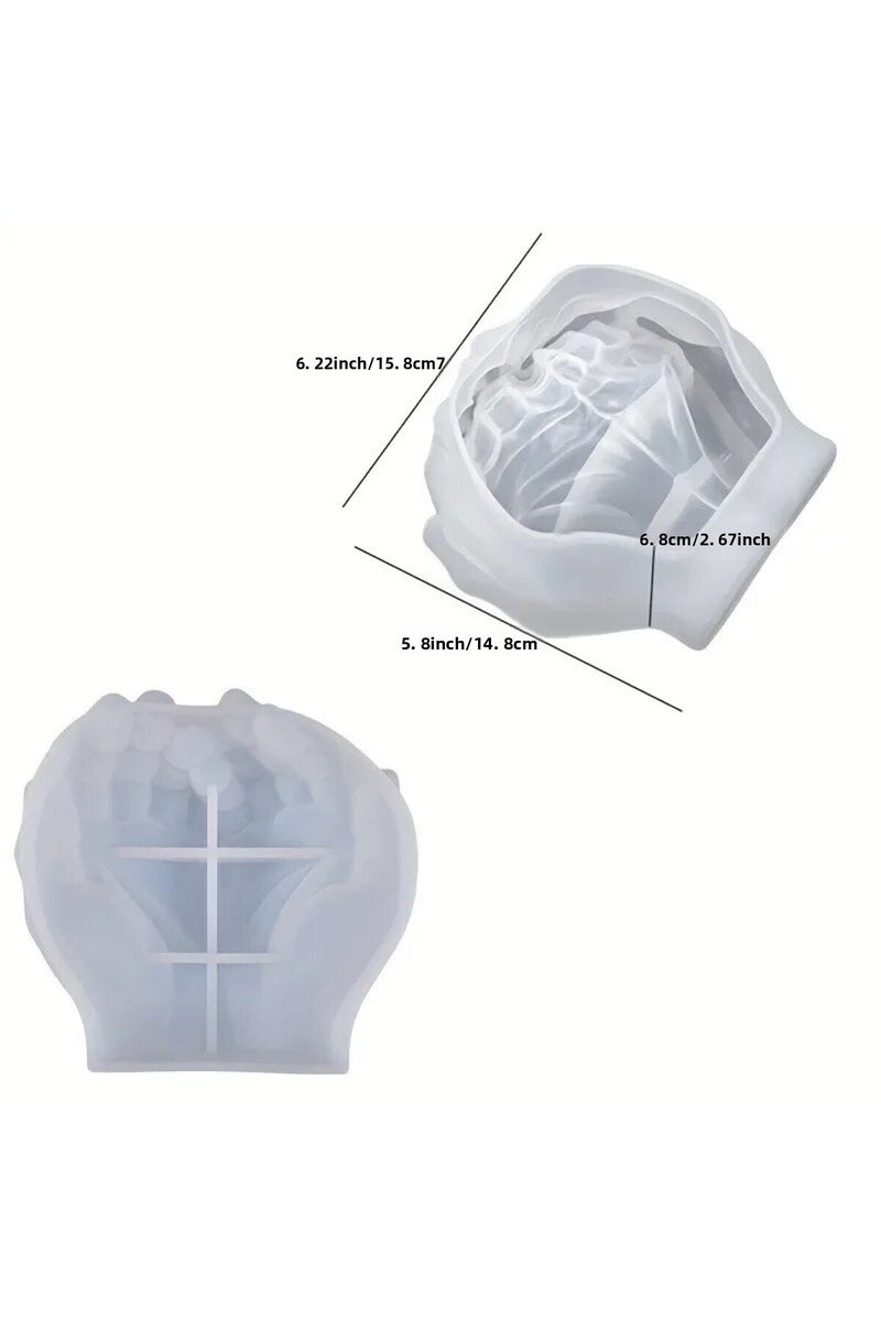 قالب يد واحد، قالب جبس لليد لصب الراتنج والأعمال اليدوية - تخزين المجوهرات، حامل شموع