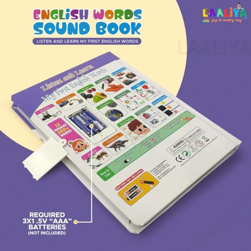 LAALIYA English Words Sound Book for Kids | 13 Learning Themes with 300+ Words | Interactive Talking Book with Real Sounds | Educational Toy Book for Toddlers & Preschoolers - Image 4