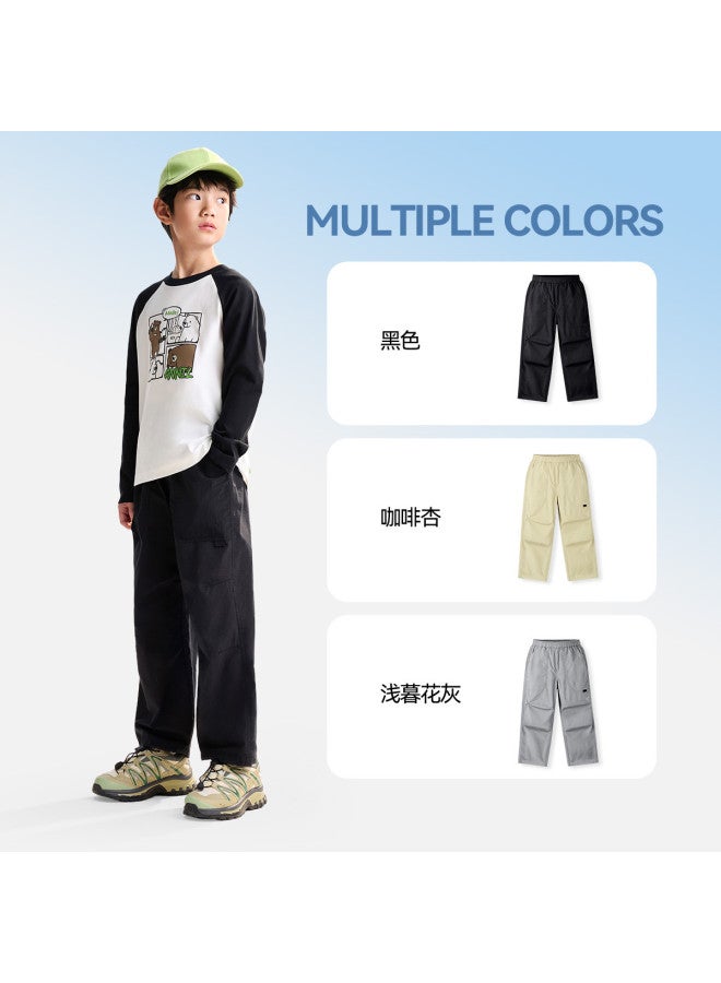 Annil boys' Pants 2025 Autumn New Collection Casual Trousers Jacquard Breathable Drawstring Parachute Pants - Image 4