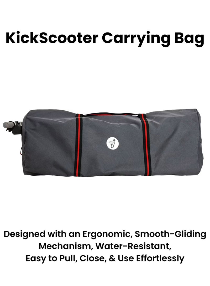 Segway-Ninebot Original Segway Ninebot KickScooter Carrying Bag, Large Capacity Water-Resistant Carrying Bag for Electric Scooters with Adjustable Shoulder and Carry Straps, Durable Nylon Webbing and Sports Zipper - NBS-BAG01 GREY - Image 1