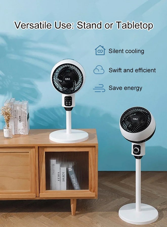 مروحة تدوير الهواء مروحة كهربائية منزلية مروحة أرضية صامتة عالية الرياح مروحة كهربائية عمودية موفرة للطاقة مروحة تبريد ذكية - Image 3