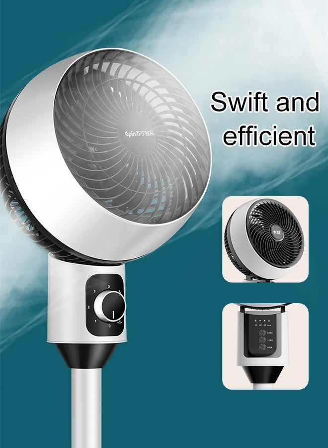 مروحة تدوير الهواء مروحة كهربائية منزلية مروحة أرضية صامتة عالية الرياح مروحة كهربائية عمودية موفرة للطاقة مروحة تبريد ذكية - Image 2